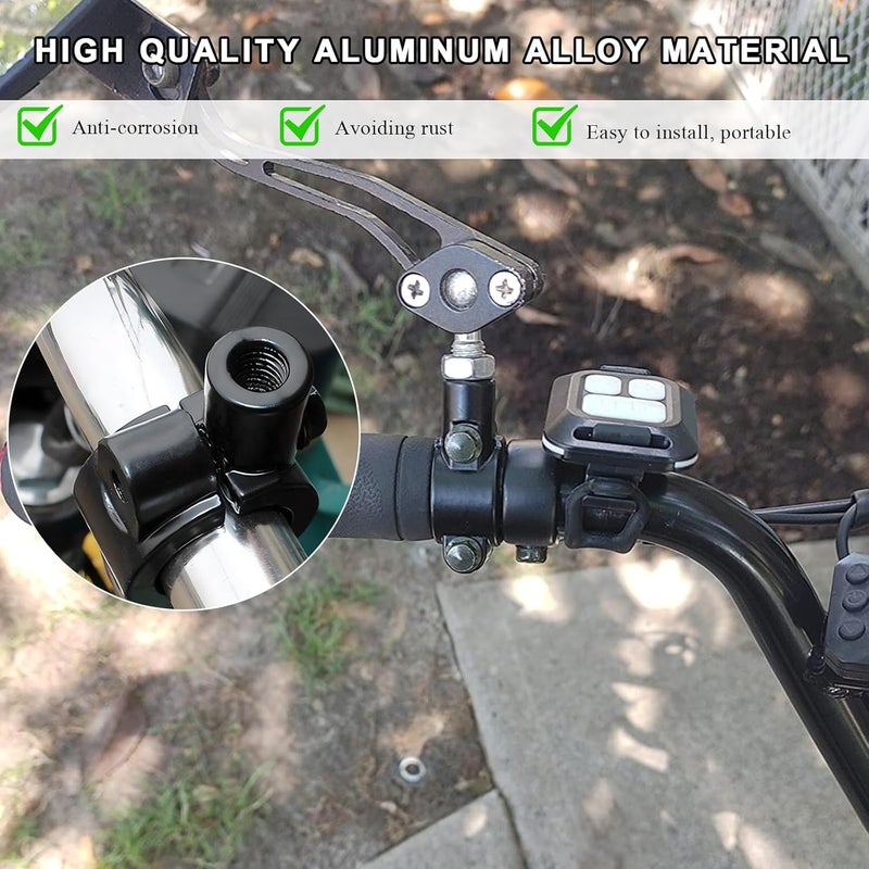 FSTURIOS 2PCS Motorcycle Mirrors Mounts, 7/8" Handlebar Mirror Mount Clamp Adaptor with 10mm Thread, Aluminum Alloy Rearview Mirror Bracket Clamp for Motorcycle Dirt Bike Scooter - Image 5